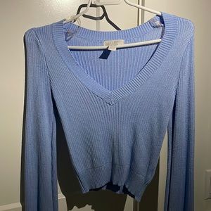 Blue Cropped Sweater